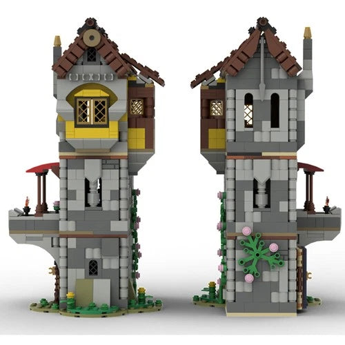 MOC-156479 Medieval House with Detailed Interior Modular Building 969 Pieces