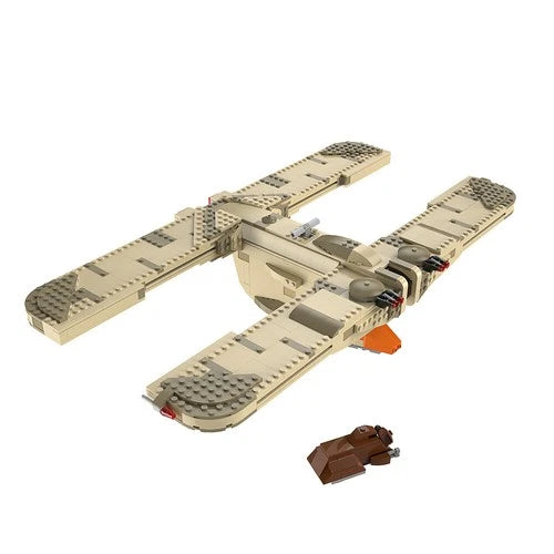 Elegant Transport Vessel 698-Piece with Cockpit MOC Building Bricks Toy