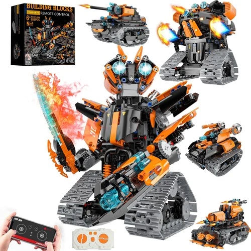 STEM Building Toys for Kids 6-14, 5in1 STEM Robot Building Kit for Kid, Remot...