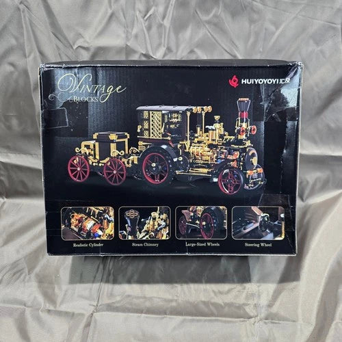 Huiyoyoyi H1003 Vintage Blocks Steam Train 1331Pcs LED Light Building Set