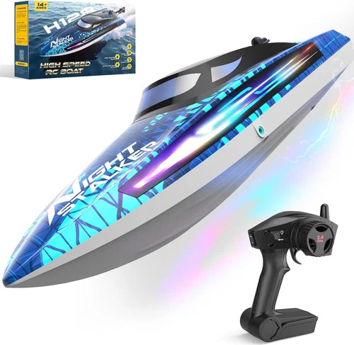 Remote Control Boat RC Boats for Kids and Adults, 25KMH High Speed \| 7LED Light