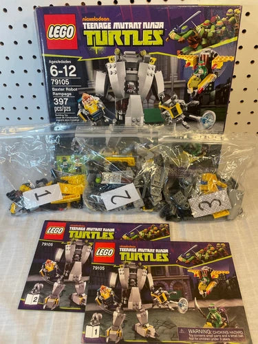 KRAANG LAB ESCAPE, TURTLE LAIR ATTACK, BAXTER ROBOT RAMPAGE Lego sets