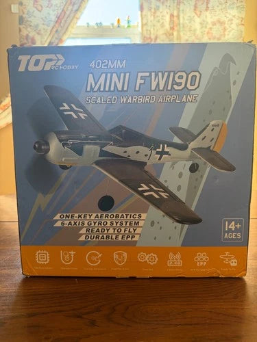 TOP RC HOBBY 402mm Mini FW190 Scaled Warbird Airplane RTF TOP105B02 Ready To Fly