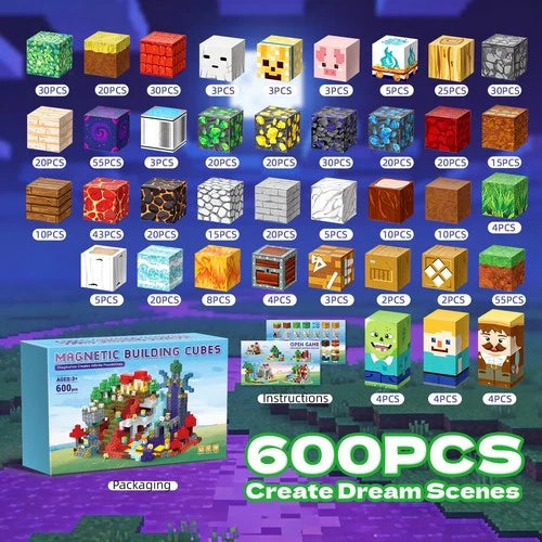 KCCHZ Magnetic Building Blocks Cubes 600PCS