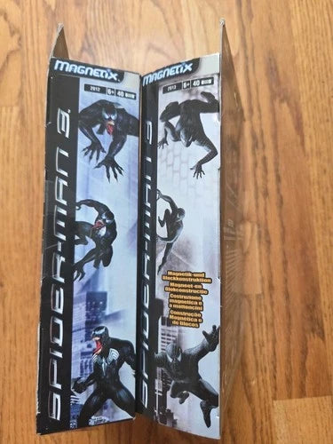 Brand New Mega Magnetix Black-Suited Spider-Man And Venom Spider-Man 3 Figures
