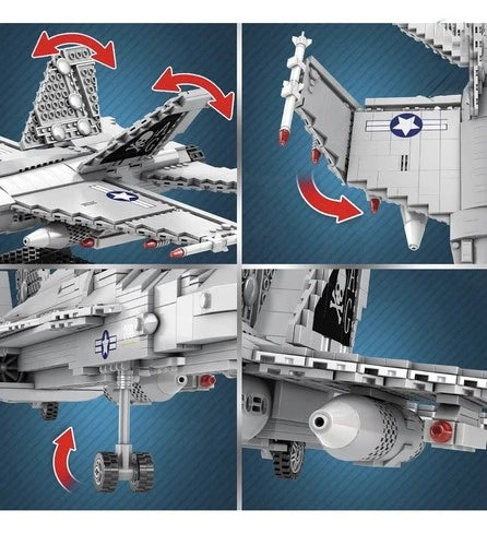 F-18 Super Hornet Fighter Jet Building Blocks 1462PCS Model New In Box