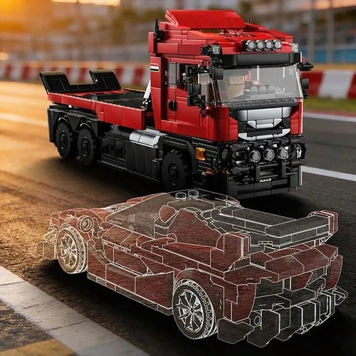 Truck Trailer Building Blocks Set 1728Pcs Transport Vehicle DIY Model Toy Gift