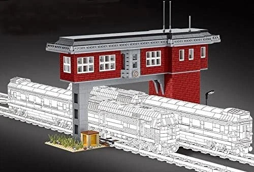 Railroad Signal Station Building Blocks Set 1,809 Pieces GJ-RSS
