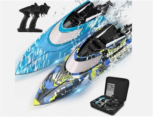 RC Boat, 2 Packs 12 Inch Fast Speed RC Boat 30 KPH with a Portable Suitcase