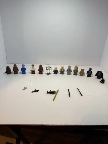 LEGO Star Wars Minifigure Lot 13pc Chewbacca Grievous Ewok Jawa C-3PO Genuine