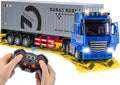9 Channel RC Semi Truck with Trailer, Remote Control Container Truck