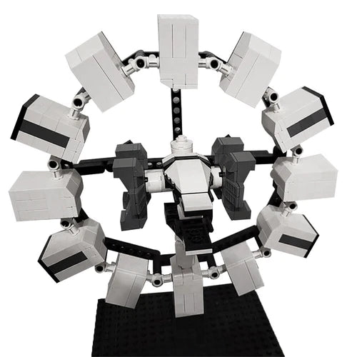 Spacecraft Model with Landers 690 Pieces from Sci-Fi Movie MOC Build Gift