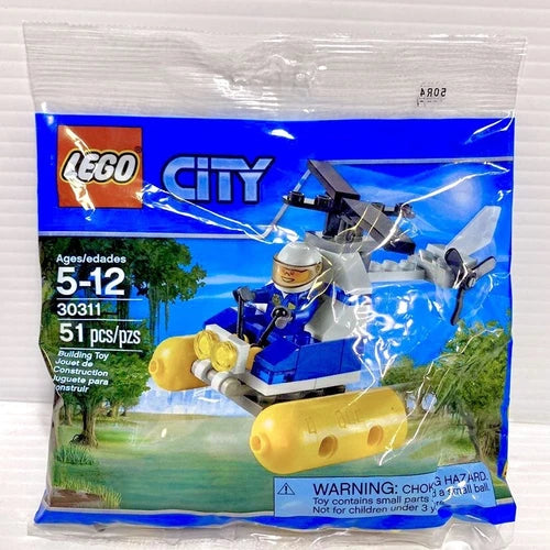 =Lot: 12 Polybags= LEGO City 30311 Police Swamp Helicopter Party Favors