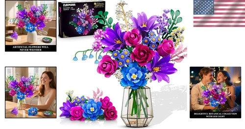Vibrant Flower Botanical Collection Building Set