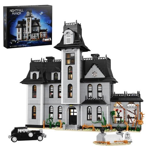 Addams Nightfall Manor Family Mansion Horror House Building Set, Dark Comedy ...