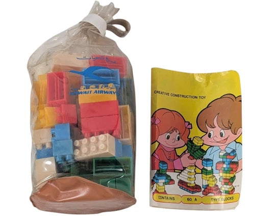 VTG 70s 60A Construction Building Blocks Kuwait Airways Hong Kong LEE and GO NIP