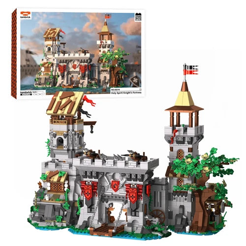 2568PCS Medieval Knight'S Fortress Building Blocks Street View MOC Bricks Model
