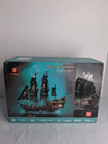 Pirate Ship Building Toys with Lights, Pearl Pirate Ship Model Boat Kit 40002...