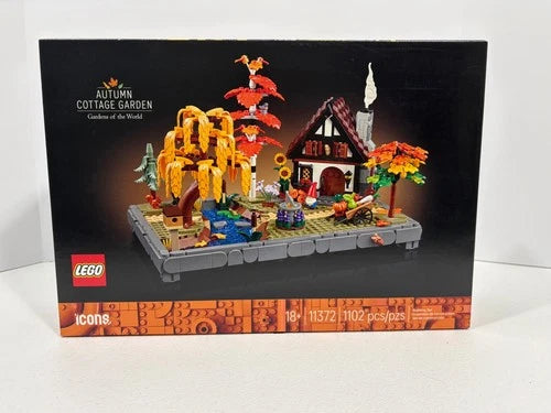 LEGO® Icons Autumn Cottage Garden 11372 Halloween Kids Building Toy Set