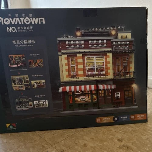 Mould King Novatown Friends Cafe Light Up Building Blocks Set 16014 4488pcs