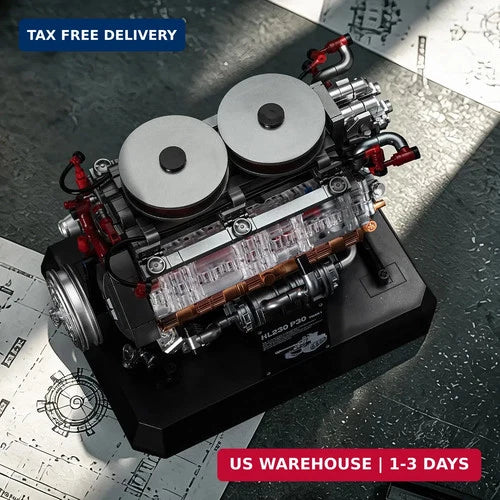 Engine Building Kit for Adults, 1236-Piece Mechanical Engine Model Building Set
