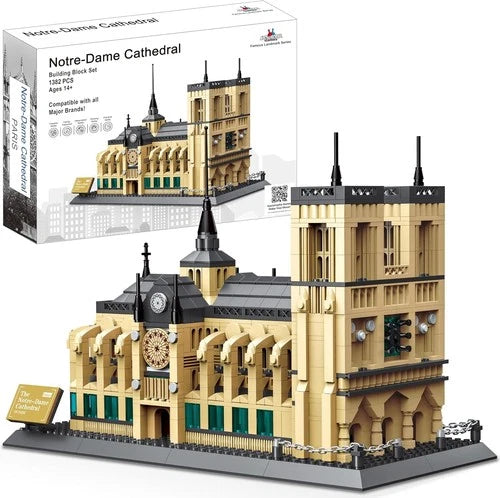 Notre-Dame Cathedral Building Block Set 1382 Pieces Paris's Notre Dame Cathed...