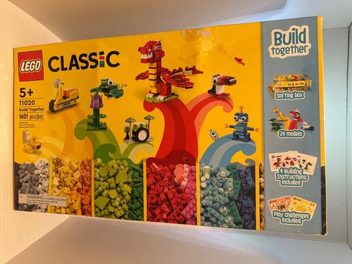 Retired LEGO Classic 11020 Build Together set, which includes 1,601 pieces.