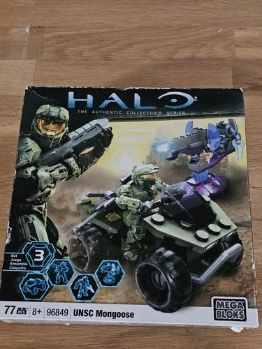 Mega Bloks Halo UNSC Mongoose Set of 3 Building Set 77 pcs 96849 Unopened Sealed