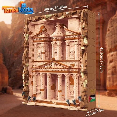 MOC The Treasury Petra Architecture Building Blocks Decor set toys gift 3989 pcs