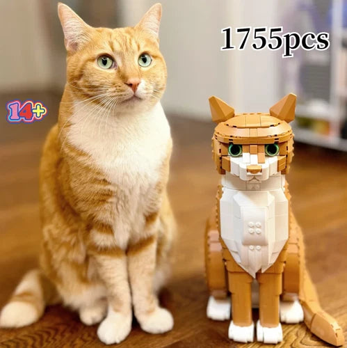 1755pcs Orange Cat Building Blocks MOC 21376 Toy * No Box * Sealed Bags *