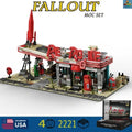 MOC Red Rocket Truck Stop Building Blocks 2221Pcs Fallout Scene Bricks Set Gift