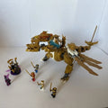 MEOW Ninjago: Lloyd's Golden Ultra Dragon (71774) Complete Missing 2 Minifigs
