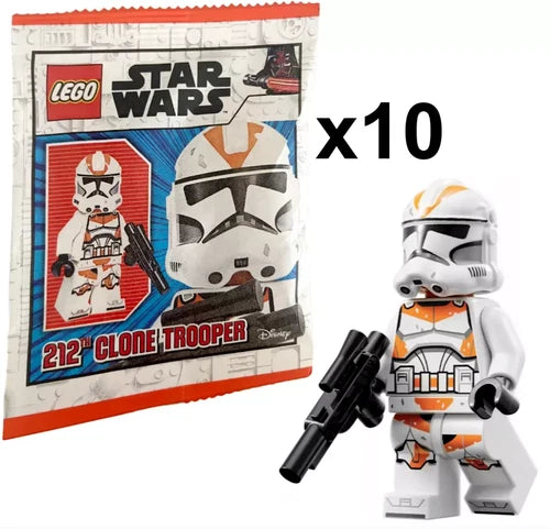 LEGO Star Wars 212th Clone Trooper Minifigure Phase 2 LOT of 10 - SEALED IN BAG!
