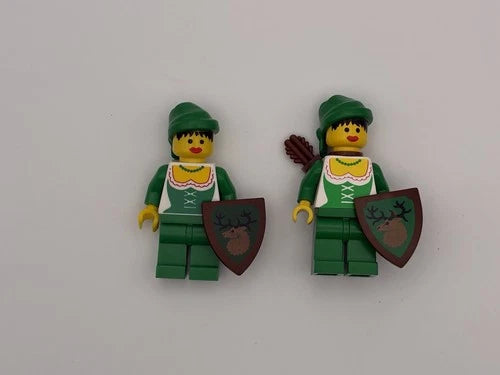 Lego Castle Forestwoman 2x Both Versions Great Condition Cas319 Rare No Cracks
