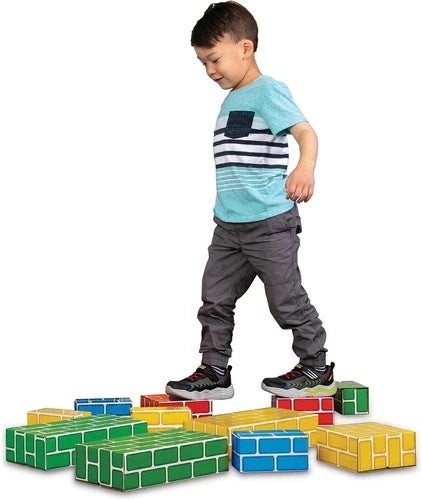 Junkin 80 Pack Cardboard Building Blocks Cardboard Bricks for Kids, Stacking ...