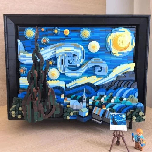 Unbranded Famous Painting Home Wall Art Decor Building Blocks Toy Set Gift