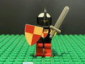 Lego Classic Knights Tournament Minifigure Black Visor Light Gray Helmet cas007
