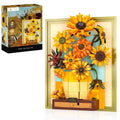 Van Gogh Sunflowers Building Blocks Set with Light, Sunflower Botanical Wall ...