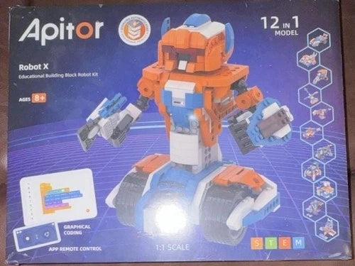 2 - Apitor Robot X Educational Building Block Robot Kit 12-in-1 STEM Toy with