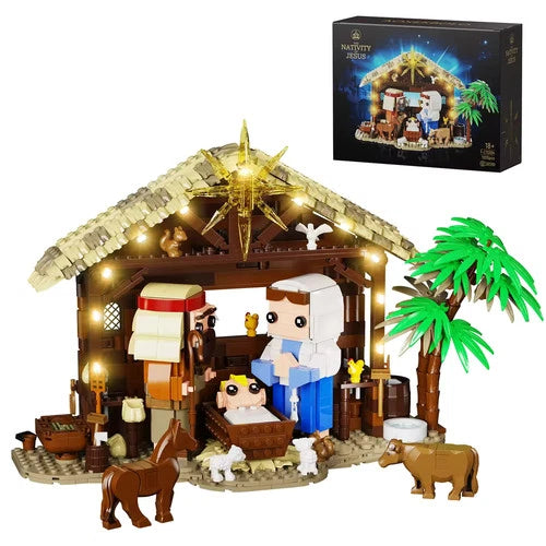 1PCs Nativity Scene Building Block Set 1000pcs NEW