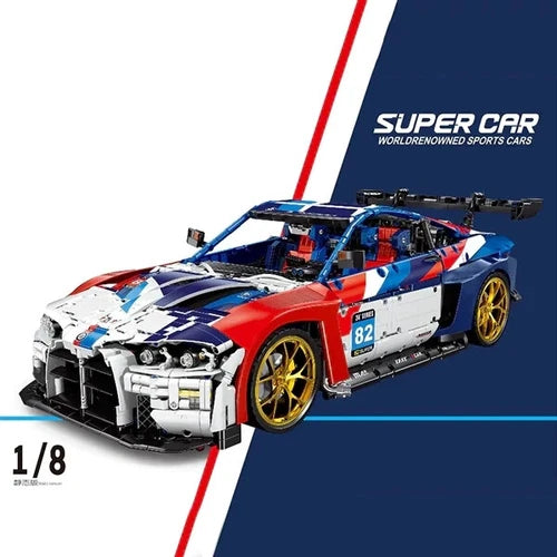 BMW M4 1:8 Building Blocks Racing Car Model Education Toy birthday Gift 4556 pcs