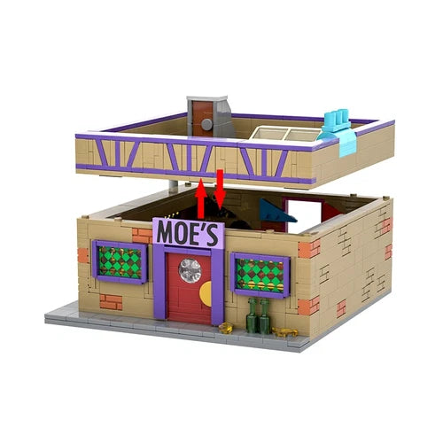 New Simpsons Moe's Tavern Building Blocks Modular Model Set Unbranded