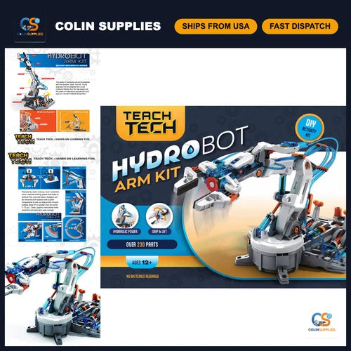 STEM Hydraulic Robotic Arm Building Toy for Kids 12+, Educational Science Kit