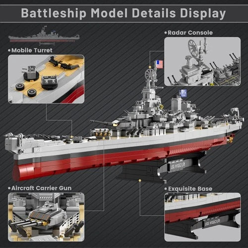 Toy Battleship Building Set 60011, Classic Creative Military Missouri Battles...