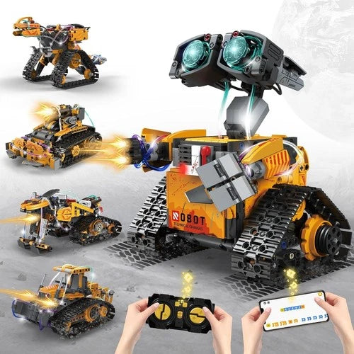 5 in 1 STEM Robot Building Kit, 673 Piece APP/Remote Control Mech RC Robotics...