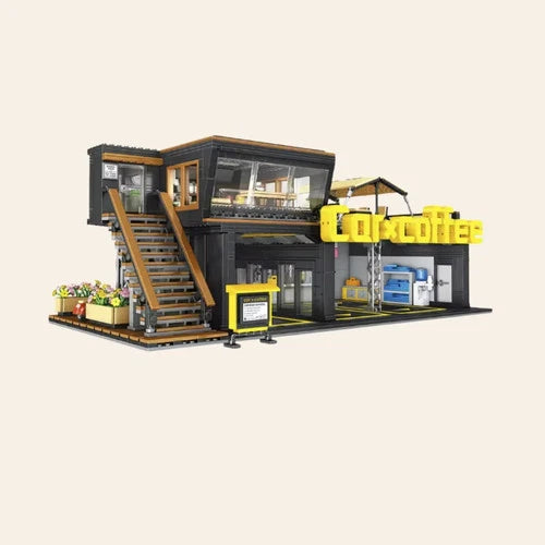 NEW Cars & Coffee Meet Building Blocks Set Model Adults MOC City Garage Auto