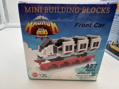 Cedar Point Millenium Force & Magnum XL building blocks front and trailing car