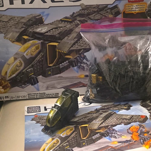 Mega Bloks Halo UNSC Pelican Gunship Building Set 97129 1161 pcs Age 8+