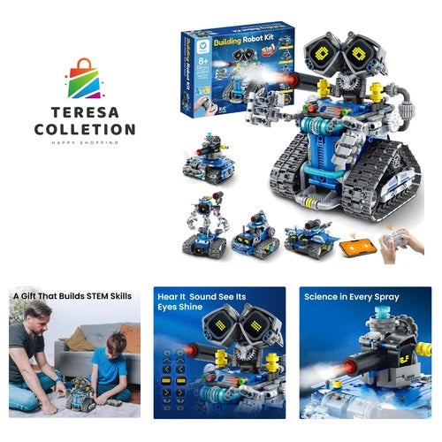 STEM Robot Building Kit for Boys 8-14 \| 5-in-1 App-Controlled Fun