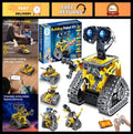 STEM Robot Building Kit with Remote Control - 5-in-1 Coding Toys for Kids 8-13,